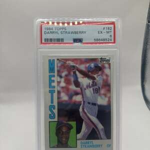 1984 Topps Darryl Strawberry New York Mets Rookie Card #182 PSA 6